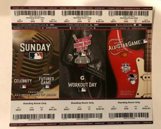 2019 Mlb All Star Game Full Ticket Strip - Ticket Stubs Cleveland