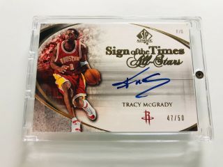 Tracy Mcgrady 2005 Sp Authentic Sign Of The Times All Star Auto D 47/50 Hof