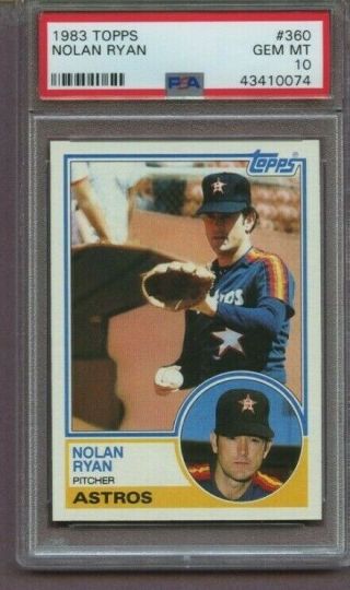 Psa 10 - 1983 Topps Baseball Nolan Ryan 360 Hof