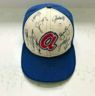 Autographed Atl Braves Ball Cap - Chipper Jones,  John Smoltz,  Andruw Jones,  Etc