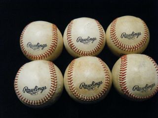 6 Rawlings MiLB Minor League PRACTICE game baseballs 3