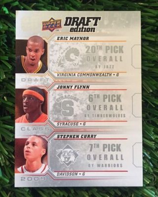 2009 - 10 Upper Deck Draft Edition Stephen Curry/eric Maynor/jonny Flynn Rc Rookie