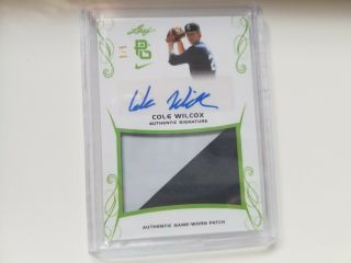 2017 Leaf Perfect Game Cole Wilcox Auto 2 Color Patch 3/5