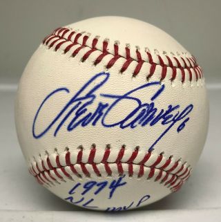 Steve Garvey " 1974 Nl Mvp " Signed Dodgers Logo Baseball Autographed Jsa