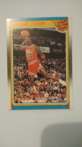 1988 - 89 Fleer Michael Jordan 120.  Great Corners And Centering.