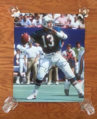 Dan Marino Miami Dolphins Hof 16 " X 20 " Poster Photo Signed Autograph