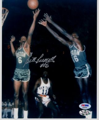 Bill Russell Celtics Signed/autographed 8x10 Photo Psa/dna
