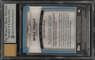 2010 Bowman Platinum Refractor Mike Trout ROOKIE RC AUTO MT BGS 9 (PWCC) 2
