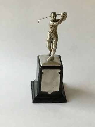 Silverplate Golf Trophy,  Golfer In Knickers