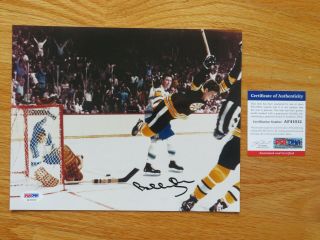 Bruins Bobby Orr Signed May 10 1970 Stanley Cup Champions 8x10 Photo Psa Af41012