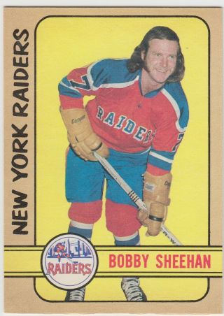 1972 - 73 Opc Wha 297 Bobby Sheehan,  Raiders,  Nrmt/mt,  Scarce