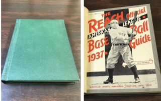 The Reach Official American League Baseball Guide 1937 Hard Cover Lou Gehrig