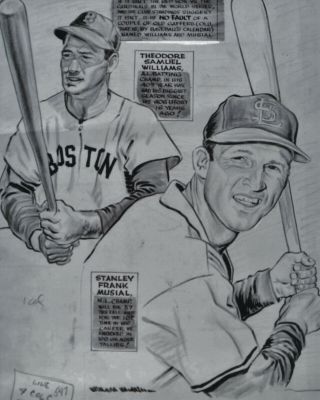 Ted Williams Red Sox And Stan Musial Cardinals 8x10 Art Print