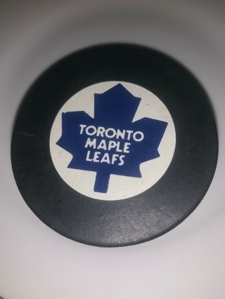 Toronto Maple Leafs Official Game Puck Vintage Hockey Inglasco Made In Canada