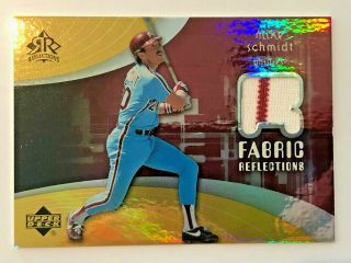 2005 Ud Fabric Reflections Fr - Ms Mike Schmidt Game Jersey W Pinstripe