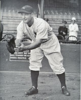 Lou Gehrig 8x10 Photo York Yankees 7 W.  S 4 Hr Game 1934 Triple Crown 493 Hr