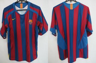2005 - 2006 Fc Barcelona Barca Soccer Football Jersey Shirt Camiseta Home Nike L