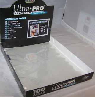 10 loose Ultra Pro 3 Pocket Pages 4 x 6 Photo Postcard Storage Holder sheets 2