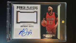 2017 - 18 Anthony Davis Dominion Power Players Patch Auto /15 Hornets Pelicans