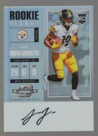 Juju Smith Schuster 2018 Contenders Optic Refractor On Card Auto Rc Steelers