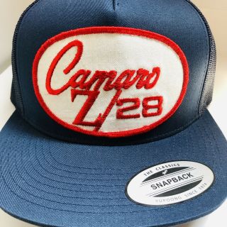 Custom HAND - SEWN - IN Vintage Z - 28 Camaro Chevy Patch Snapback Trucker Hat Cap SS 2