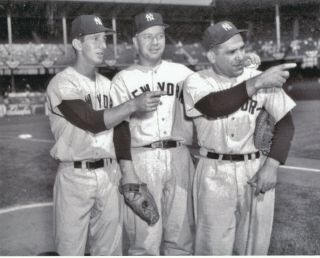 Yogi Berra,  Billy Martin,  Ed Lopat 8x10 Photo York Yankees