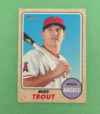 Mike Trout 2017 Topps Heritage Sp 450