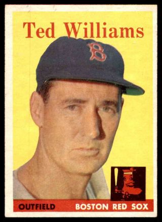 1958 Topps 1 Ted Williams Red Sox Ex,  To Ex - Mt