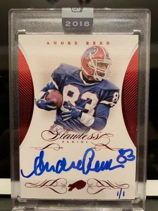 2018 Honors Football Andre Reed 2015 Flawless On Card Auto 1/1 Bills