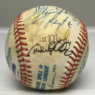 1993 - 94 Yankees Team 18x Signed Baseball W/ Derek Jeter Mel Allen,  Psa/dna Loa