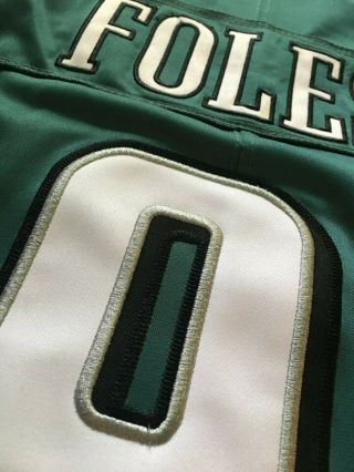 Nick Foles Green All - Stitched Philadelphia Eagles Bowl VII Jersey 9 XXL 3