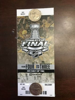 2019 Stanley Cup Finals Game 5 Boston Bruins Vs.  St.  Louis Blues Ticket Stub