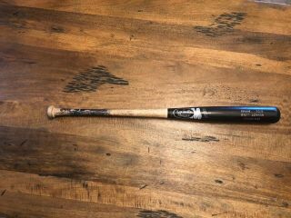 Brett Jackson Game Louisville Maple Bat Chicago Cubs Uncracked & Solid