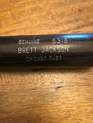 Brett Jackson Game Louisville Maple Bat Chicago Cubs Uncracked & Solid 2