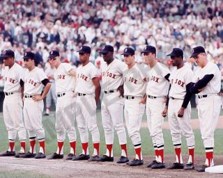1967 Boston Red Sox World Series Team Starting Lineup Fenway Park 8x10 Photo
