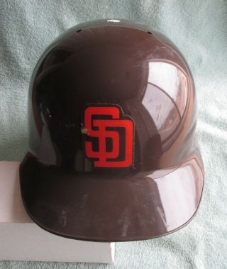 Vintage Major League Baseball San Diego Padres Official Brown Lef Batting Helmet