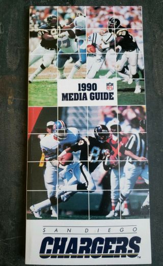 1990 San Diego Chargers Press Media Guide Record Fact Book