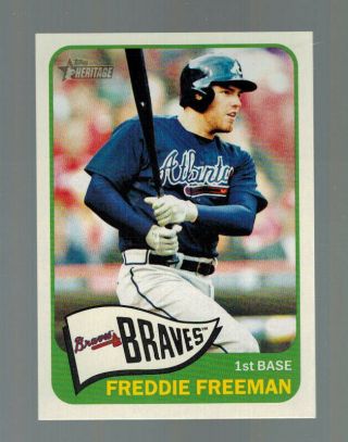 Freddie Freeman 2014 14 Topps Heritage Action Photo Variation Sp 148 Braves