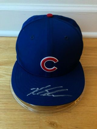 Kyle Schwarber Chicago Cubs Signed Hat With Hat Protector