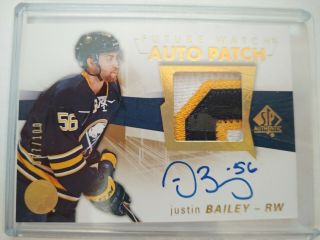 2016 - 17 Sp Authentic Auto Patch 3 Col Justin Bailey /100 Rc Rookie