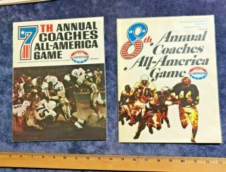 2 - 1967,  1968 Coaches All American College Football Game Programs - Atlanta Stadium