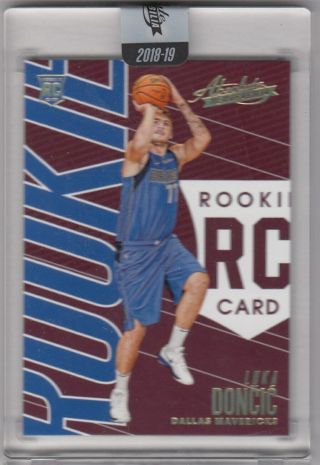 Luka Doncic 2018 - 19 Panini Absolute Rookie Rc Maroon 4/7