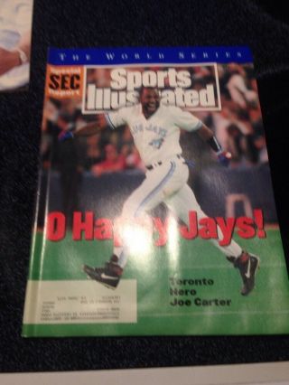 Sports Illustrated November 1,  1993 Joe Carter Toronto Blue Jays World Series