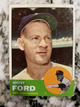 Whitey Ford 1963 Topps Baseball Card No.  446 York Yankees