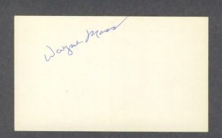 Wayne Mass Signed Vintage Football Index Card