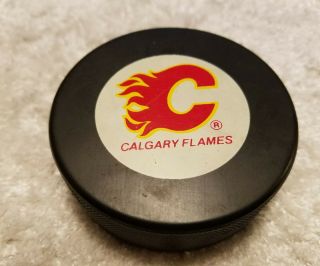 Calgary Flames Ziegler Official Game Nhl Hockey Puck