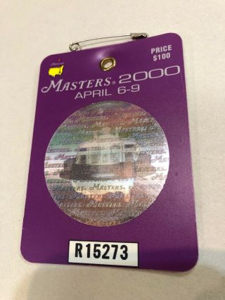 2000 Masters Badge/ticket.  Vijay Singh