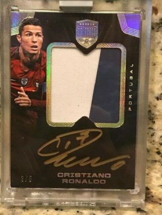 2018 Eminence Cristiano Ronaldo Match Worn Patch And On Card Auto 3/5 Portugal