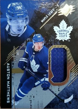Auston Matthews 17 18 Spx Game Patch Gold Not Numbered Rare