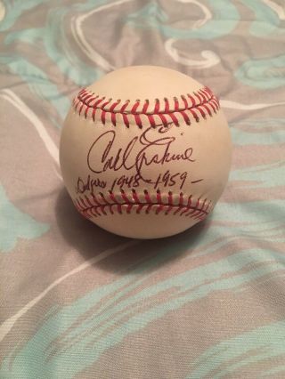 Carl Erskine Inscribed Autographed Baseball - Brooklyn Dodgers - Jsa
